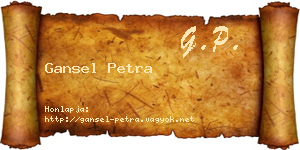 Gansel Petra névjegykártya